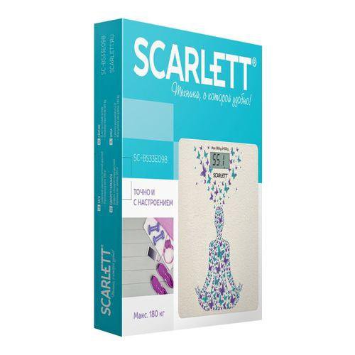 Весы напольные электронные Scarlett SC-BS33E098 макс.180кг рисунок