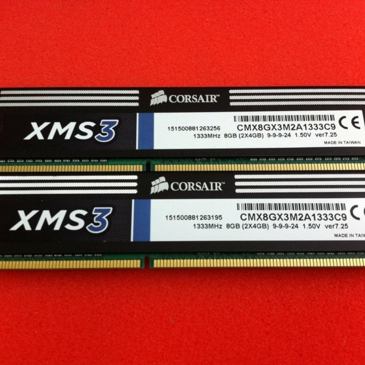 Corsair Xms3 2x4GB 8GB 1333 Mhz DDR3 2 по 4GB ддр3