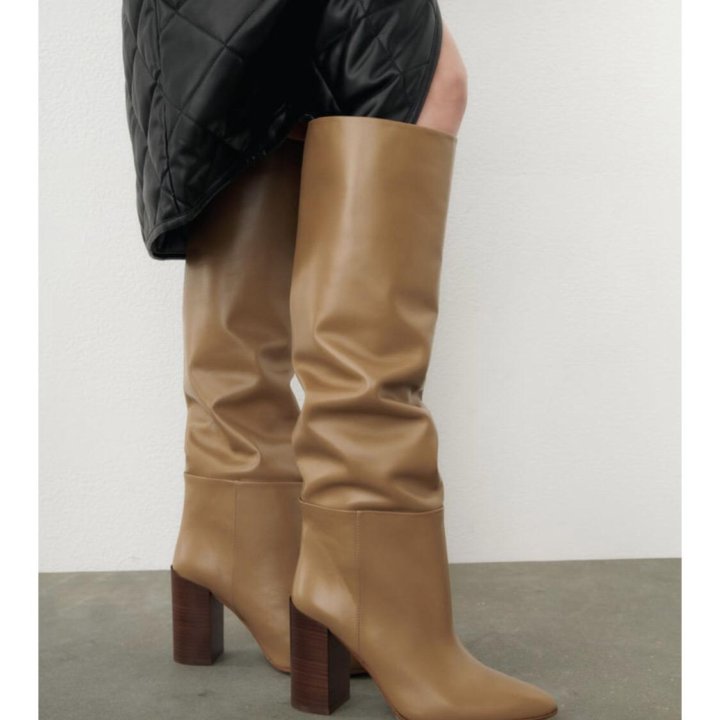 Кожаные сапоги