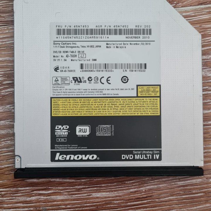 DVD - rw привод от Lenovo t 410.