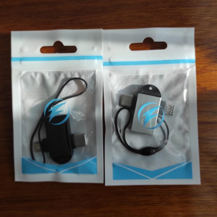 OTG USB адаптер 2 в 1 type-c microusb