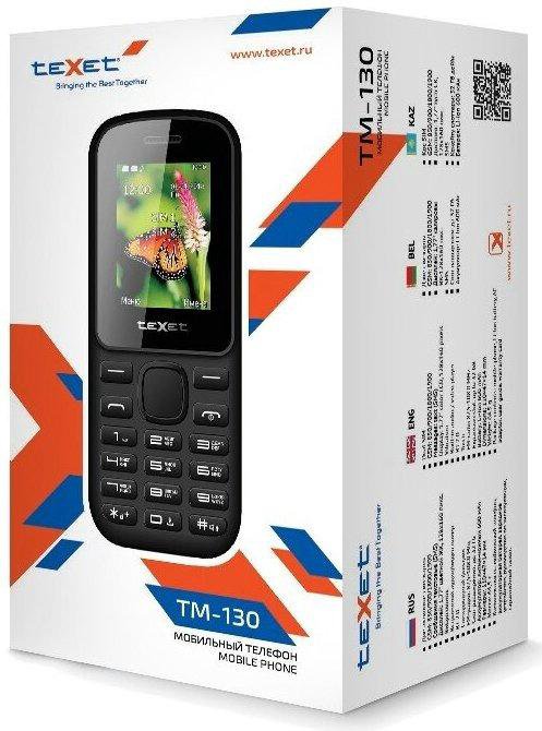 Новый мобильный телефон Texet TM-130