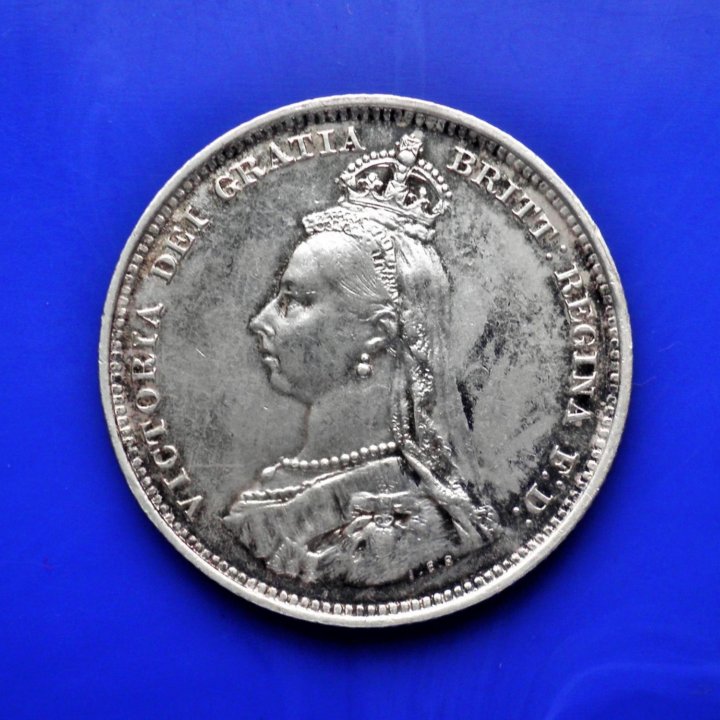 Великобритания 1 шиллинг 1887, серебро