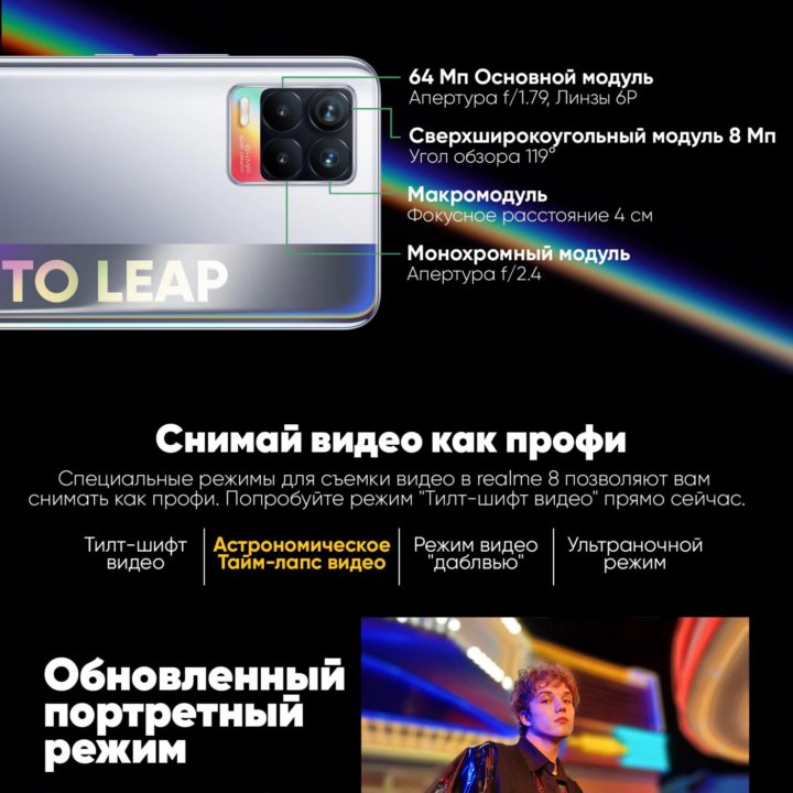 Realme 8 (6/128GB, 64Mp, NFC) (Новый/Trade-in)