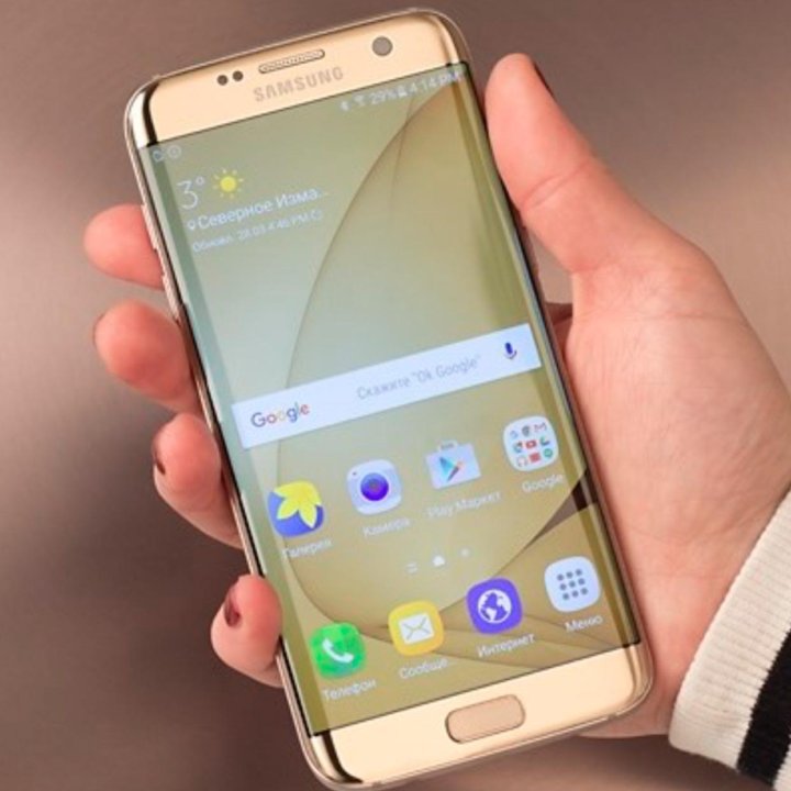 Новый Samsung Galaxy S 7 edge , gold