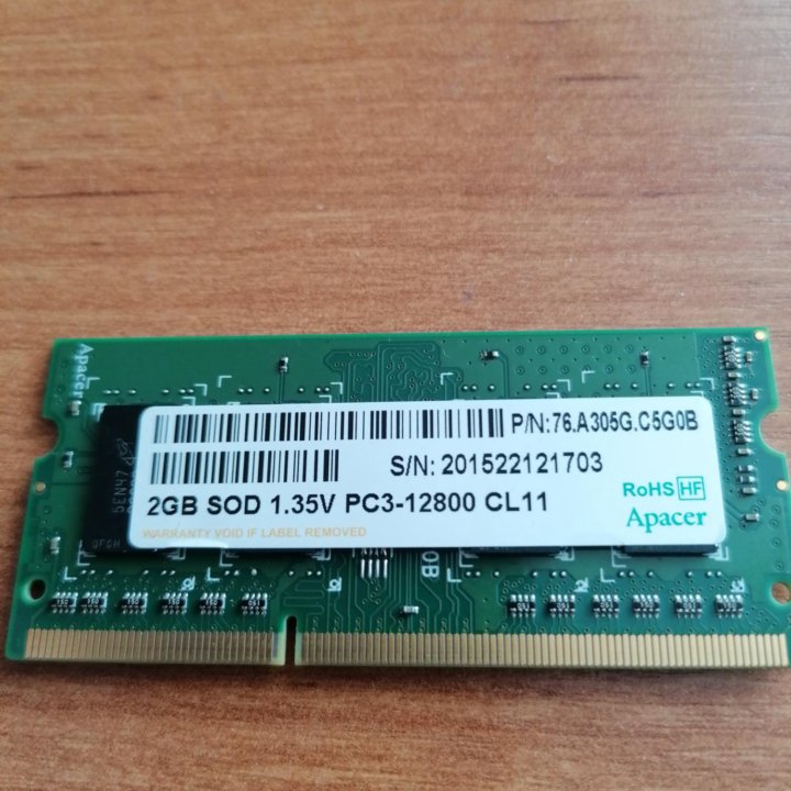 Оперативная память для ноутбука DDR3L 2 gb
