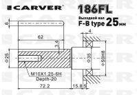 Двигатель дизельный Carver 186F 10 л.с.