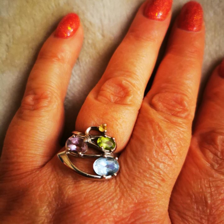 Кольцо серебро 925