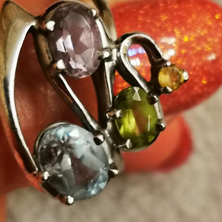 Кольцо серебро 925