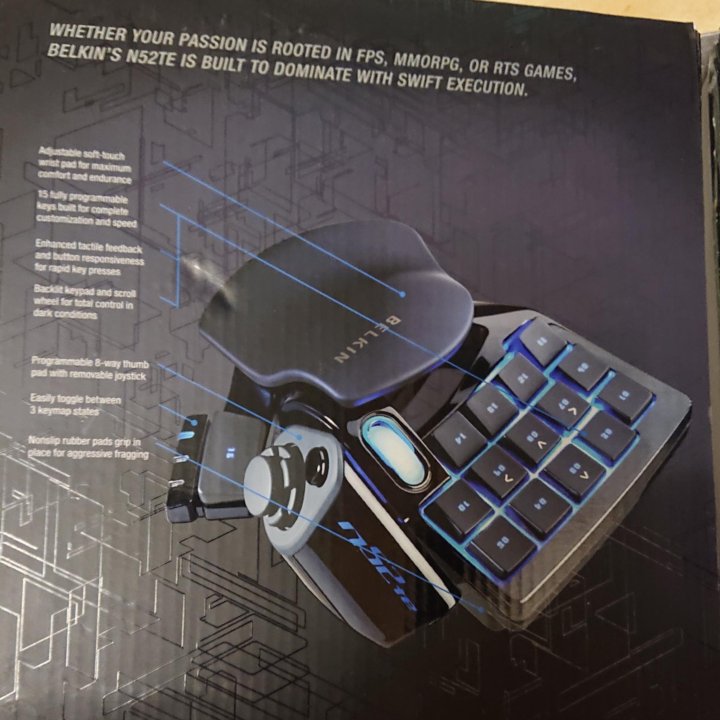 Игровая мини клавиатура Razer n 52te nostromo