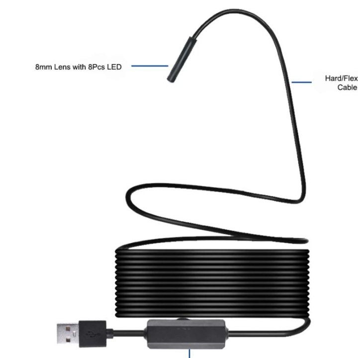 Камера-эндоскоп с Wi-Fi 8 мм 8 светодиодов