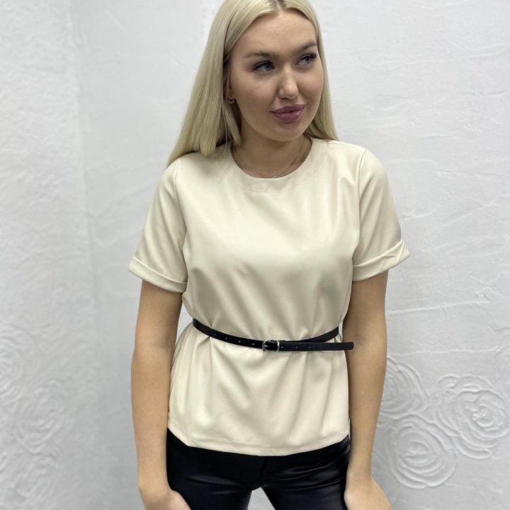 Кожаная кофта