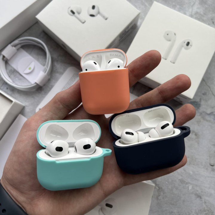 AirPods 3 / AirPods Pro / AirPods 2 ТОП + чехлы