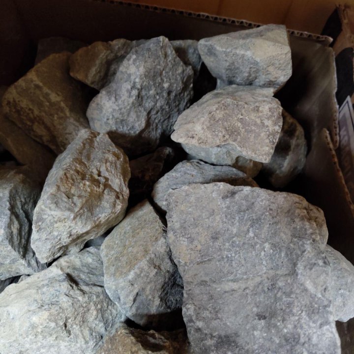 Камень Порфирит колотый 20 кг в упаковке для бани