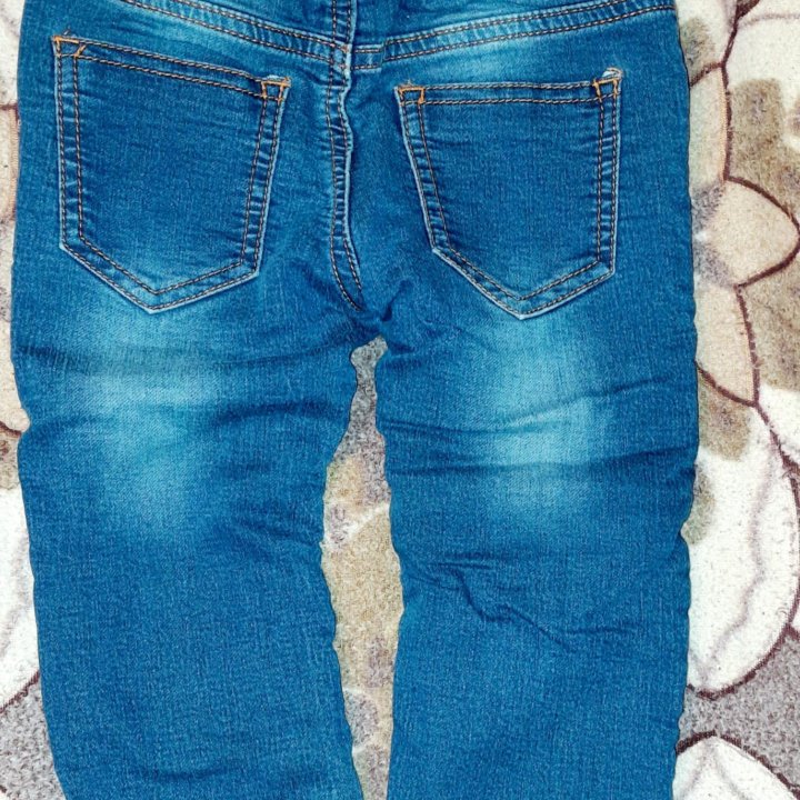 Утепленные джинсы для мальчика, весна-осень-зима