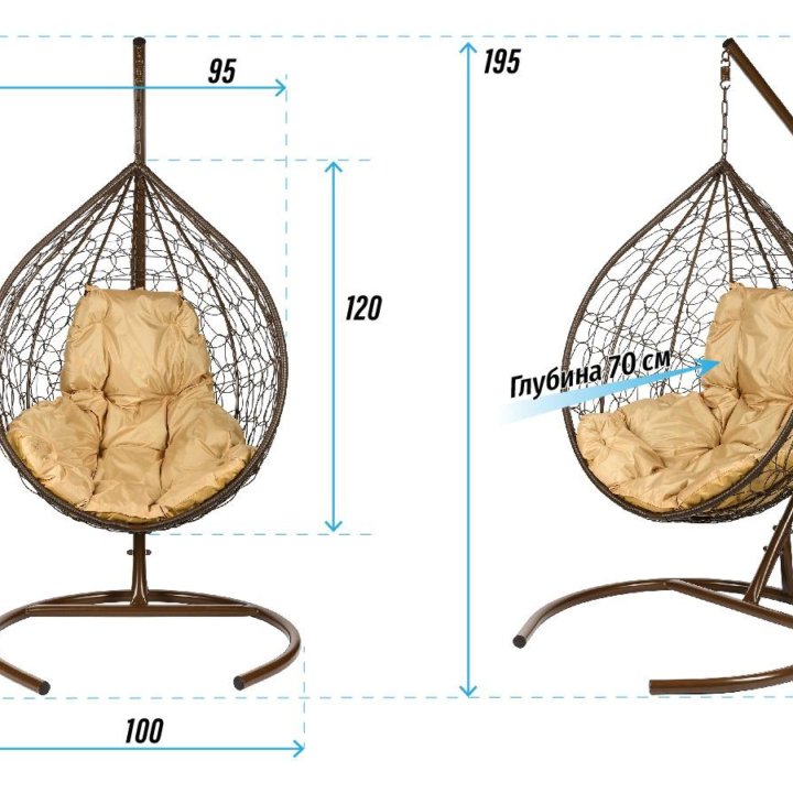 Подвесное кресло на дачу и для дома