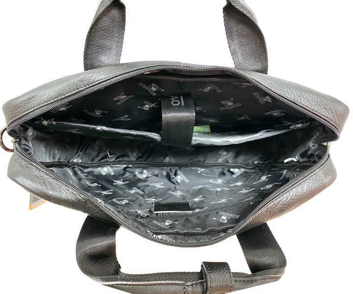 Мужская кожаная деловая сумка портфель ZNIXS 1902
