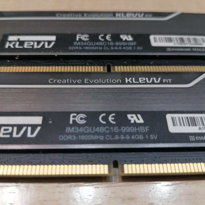 Klevv 8GB(2x4GB) DDR3 PC3 12800 1600 MHz