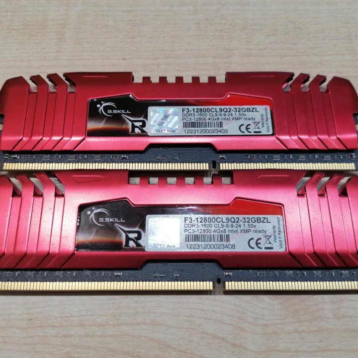 G.Skill Ripjaws 8GB(2x4GB) DDR3 PC3-12800 1600 MHz