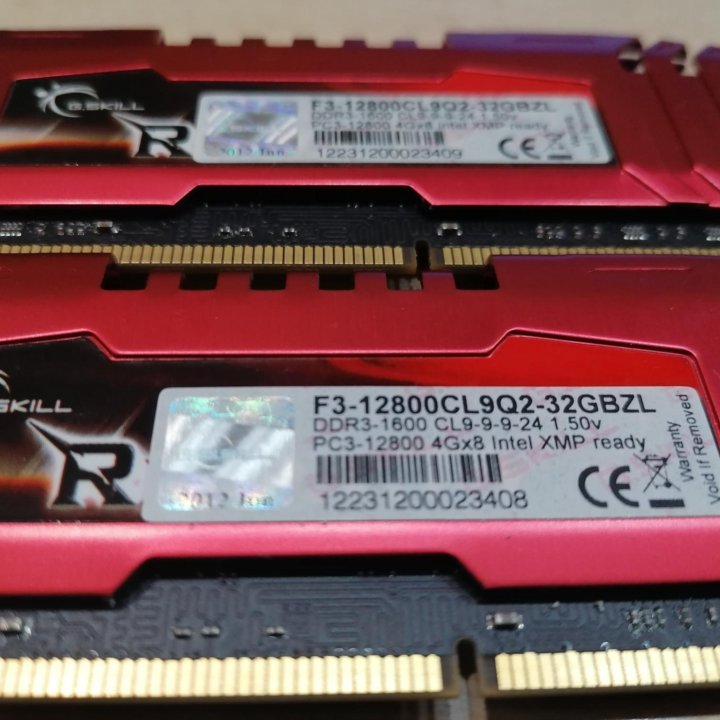 G.Skill Ripjaws 8GB(2x4GB) DDR3 PC3-12800 1600 MHz