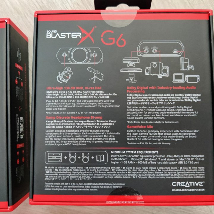 Внешняя звуковая карта Creative Sound BlasterX G6