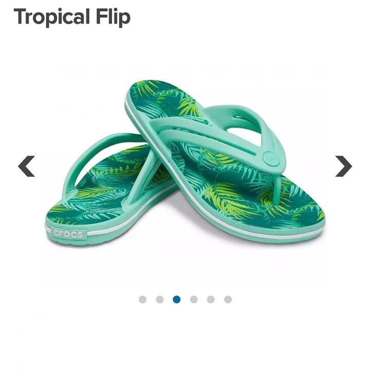 CROCS w8/38 Шлепанцы Crocband Tropical Flip