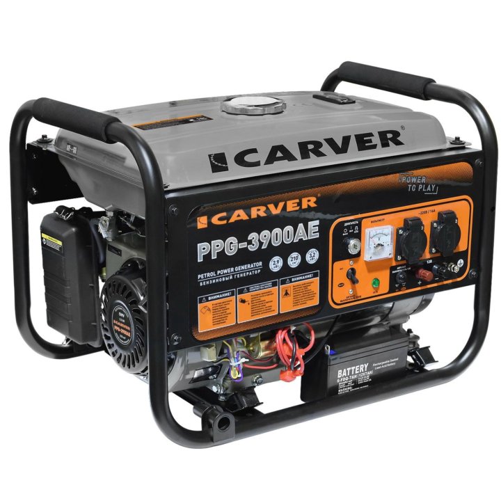 Генератор Carver PPG-3900AE 3 кВт электростартер