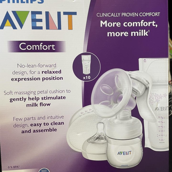 Ручной молокоотсос philips avent