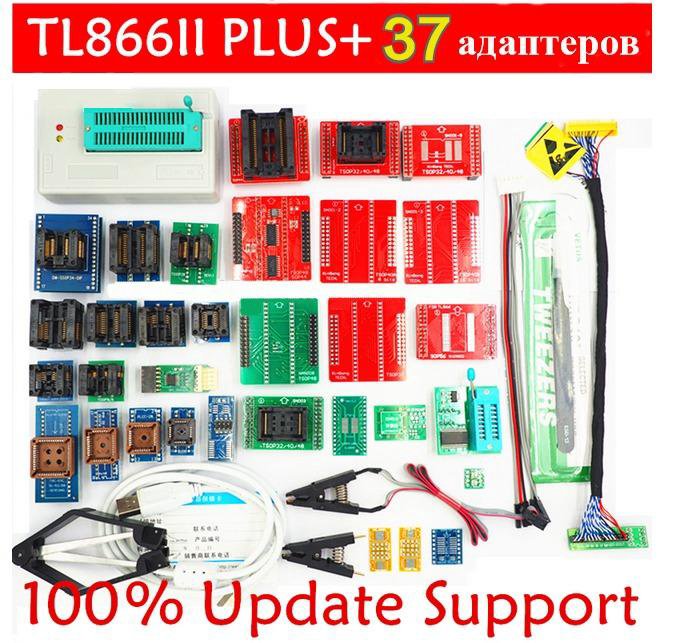 TL866II Plus minipro + 37 адаптеров - программатор