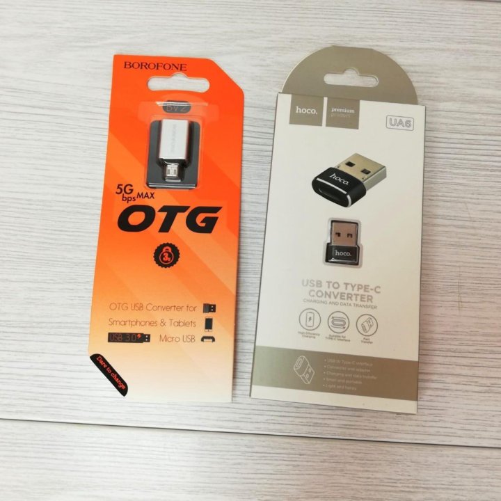 Переходник OTG Micro USB- USB Type-C -USB Lighting