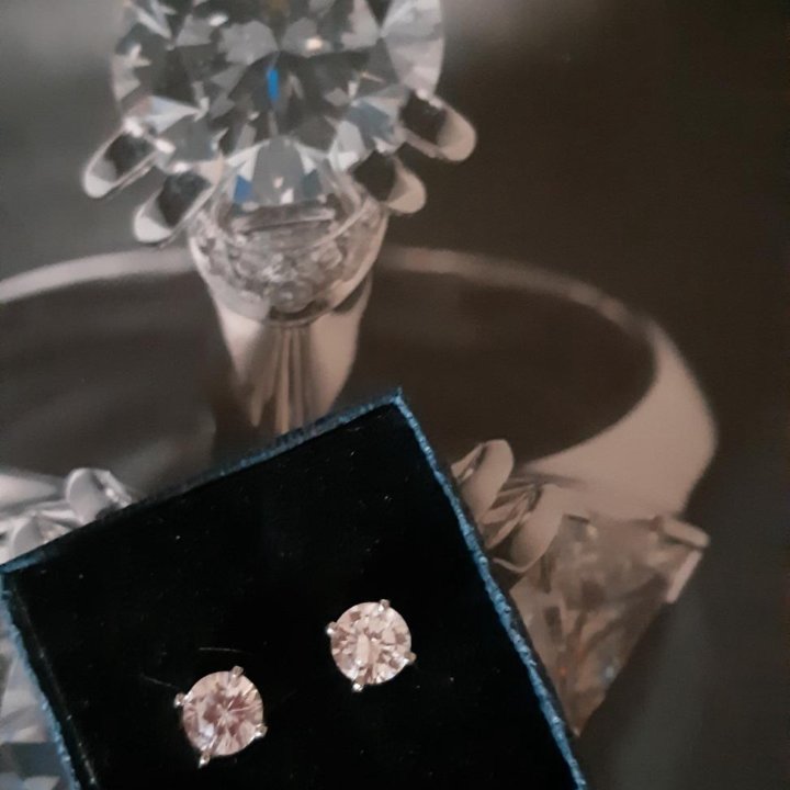 Пуссеты серебро