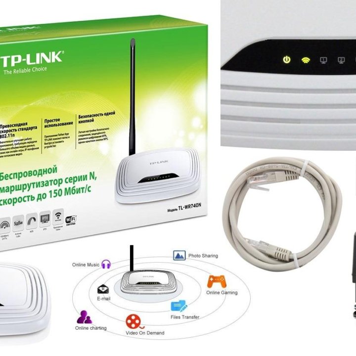 Новый роутер TP-LINK TL-WR740N (запакован)