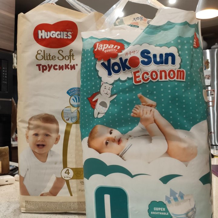 Трусики подгузники Huggies Elite Soft 4, Yokosun L