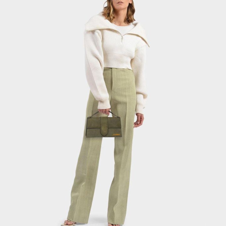 Сумка Jacquemus Le Bambino Grand Suede Olive