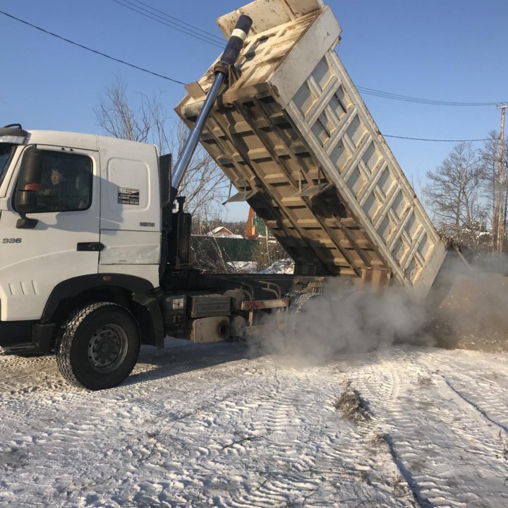 Доставка песка и щебня