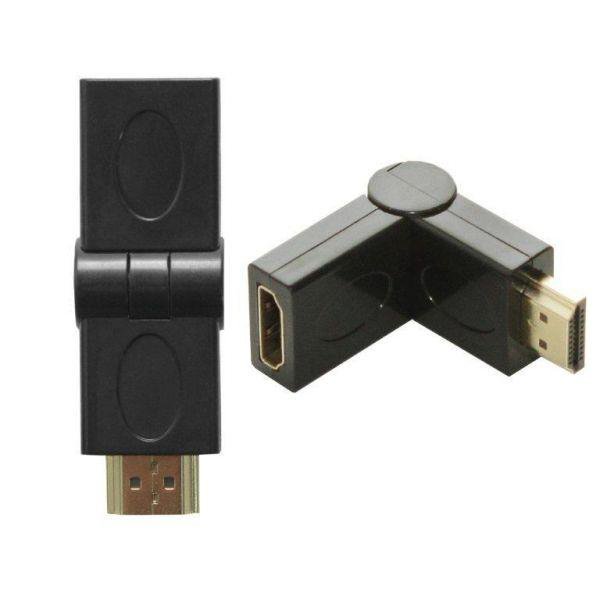 Переходник HDMI - HDMI 180° Черный