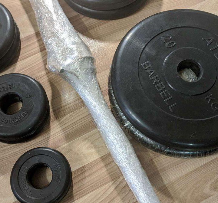 Штанга с блинами 100кг MB Barbell Новая