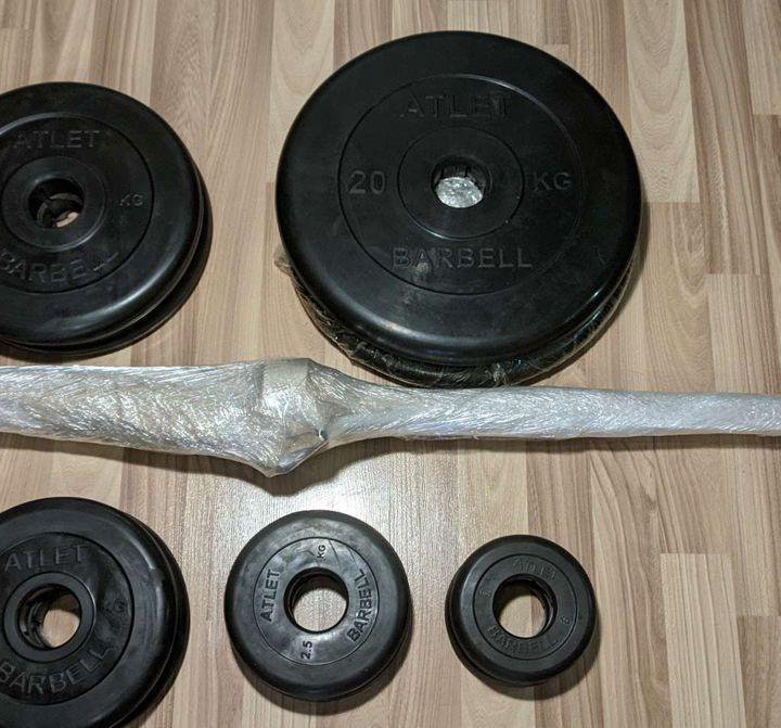 Штанга с блинами 100кг MB Barbell Новая