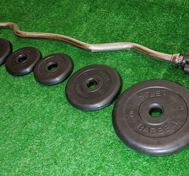 EZ - Гриф и блины на 25 кг Новые MB Barbell 25д