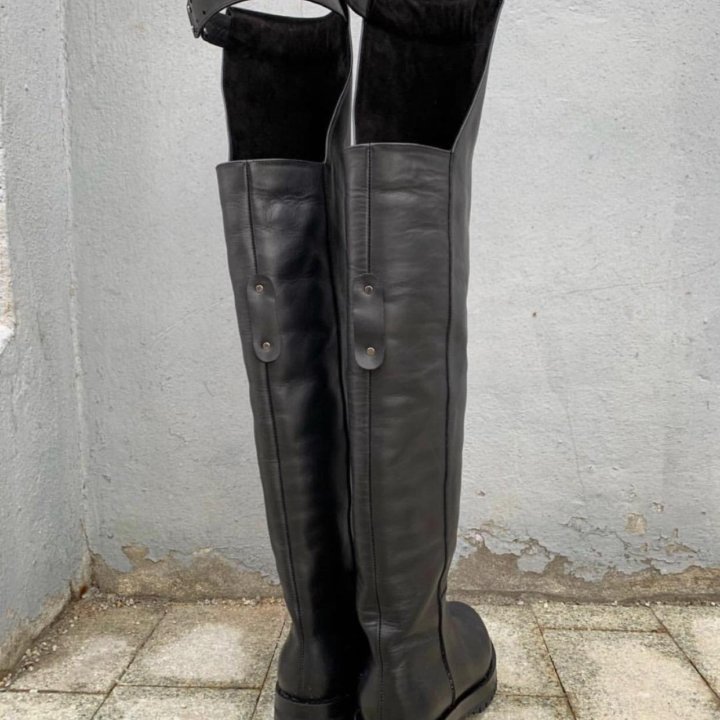 Сапоги кожаные