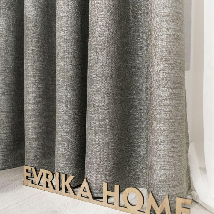 Шторы Олимп (светло-серый) Evrika Home