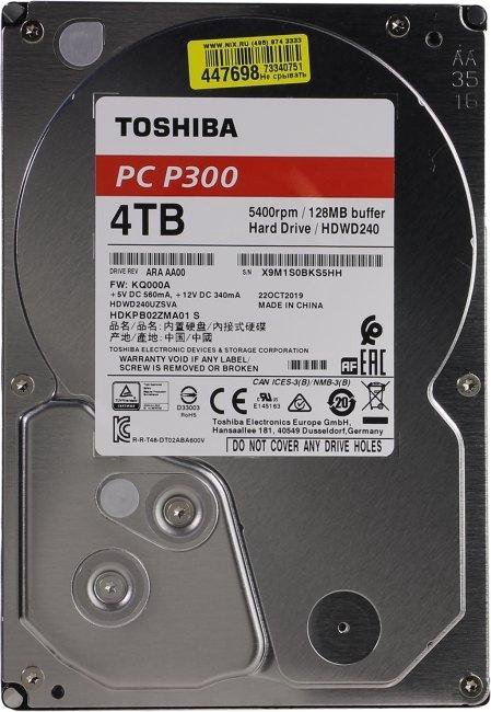 Жесткий диск Toshiba P300 4 Тб hdwd240uzsva