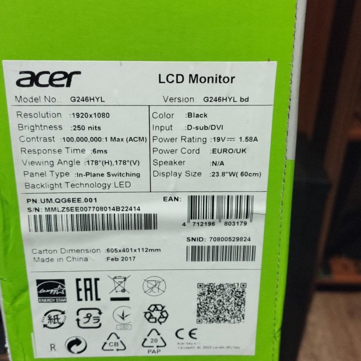 Монитор acer