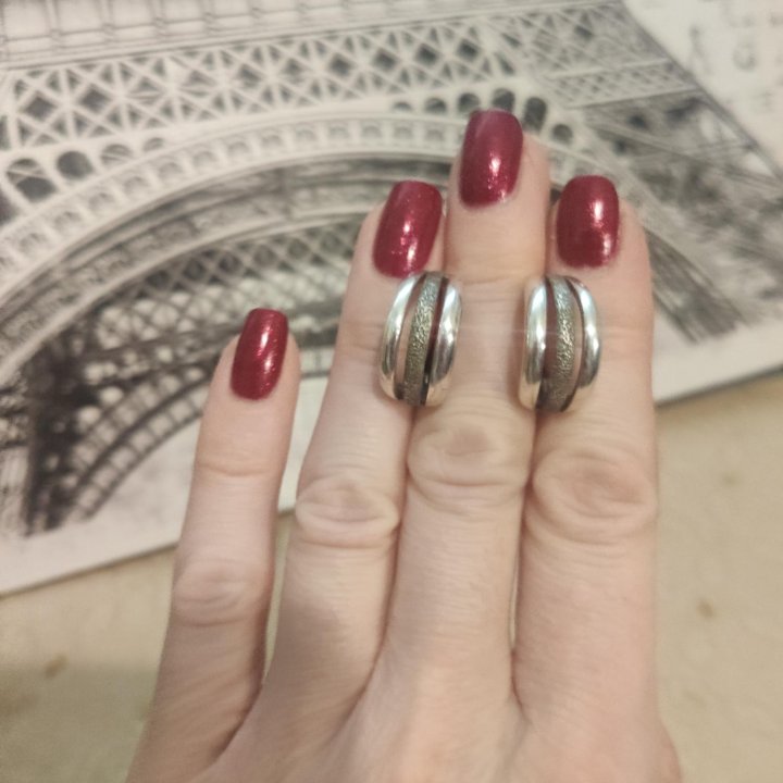 Серьги серебряные