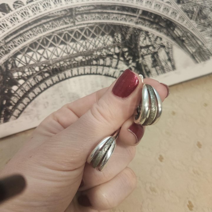 Серьги серебряные