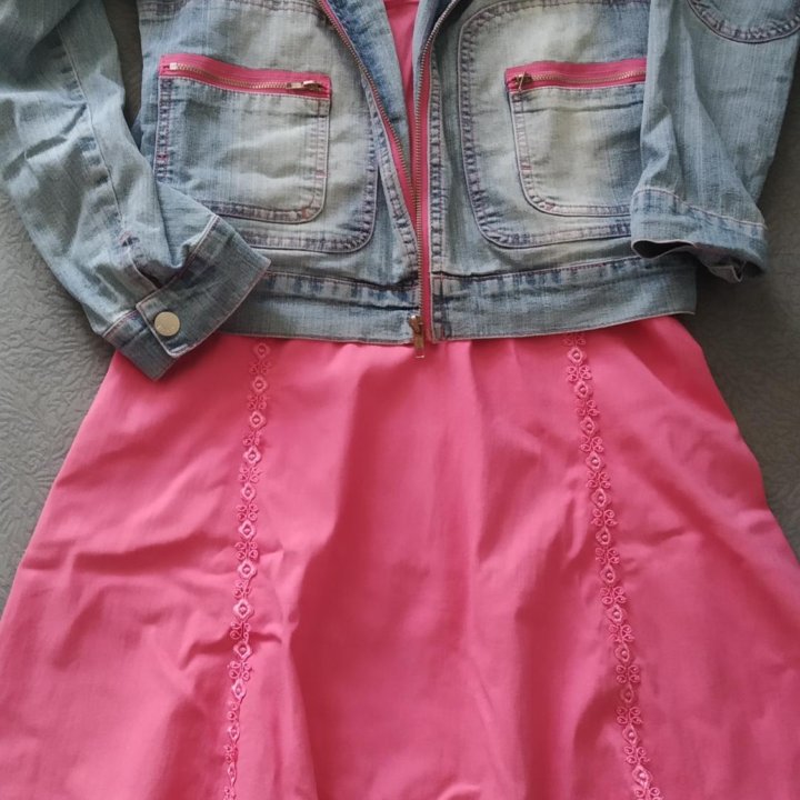 Платье+джинсовая куртка