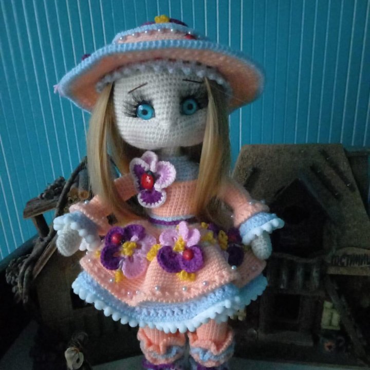 Вязаная игрушка кукла амигуруми 32 см в Москве, цена 3 500 руб ...
