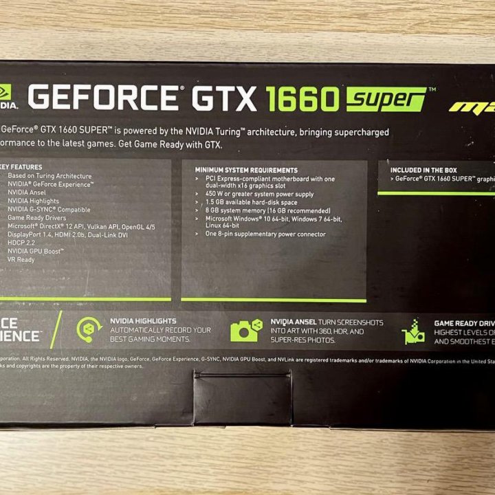 Nvidia geforce gtx 1660 super
