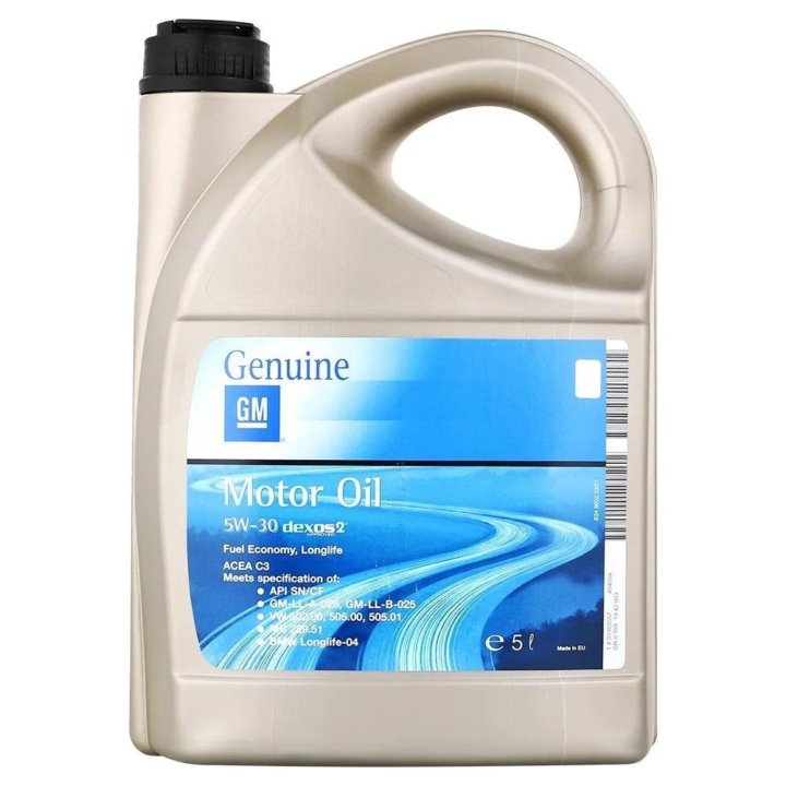 GM Motor Oil 5W30 dexos2, 5л