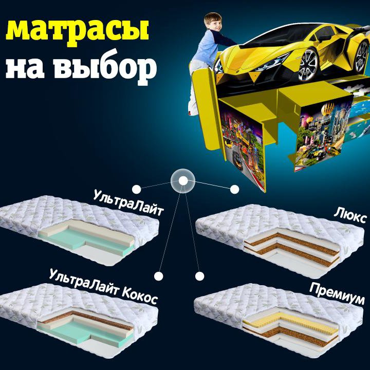 Кровать чердак детская кровать машина для мальчика